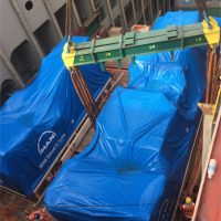 1 / 30 Project ex Antwerp to Hong Kong - 6 Heavy Lift Units - loaded as Breakbulk on Container vessel on bed of 18x40'Flat Rack (3 units - each 900x430x430cm each 62'500 kgs + 3 units each 1245x482x455cm each 104'000 kgs)